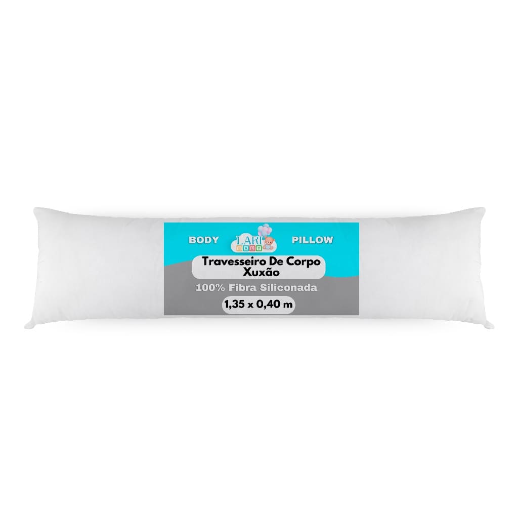 Kit Travesseiro de Corpo e Fronha Body Pillow Conforto Xuxão Grande Macio C/ Ziper 400 Fios
