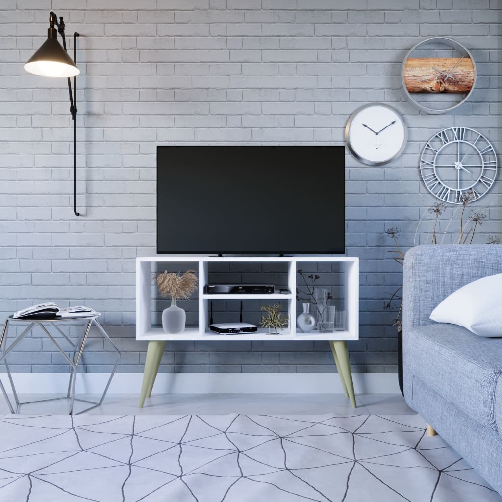 Rack para TV até 40 Polegadas Retrô Moderno para Sala e Quarto Compacto Noruega