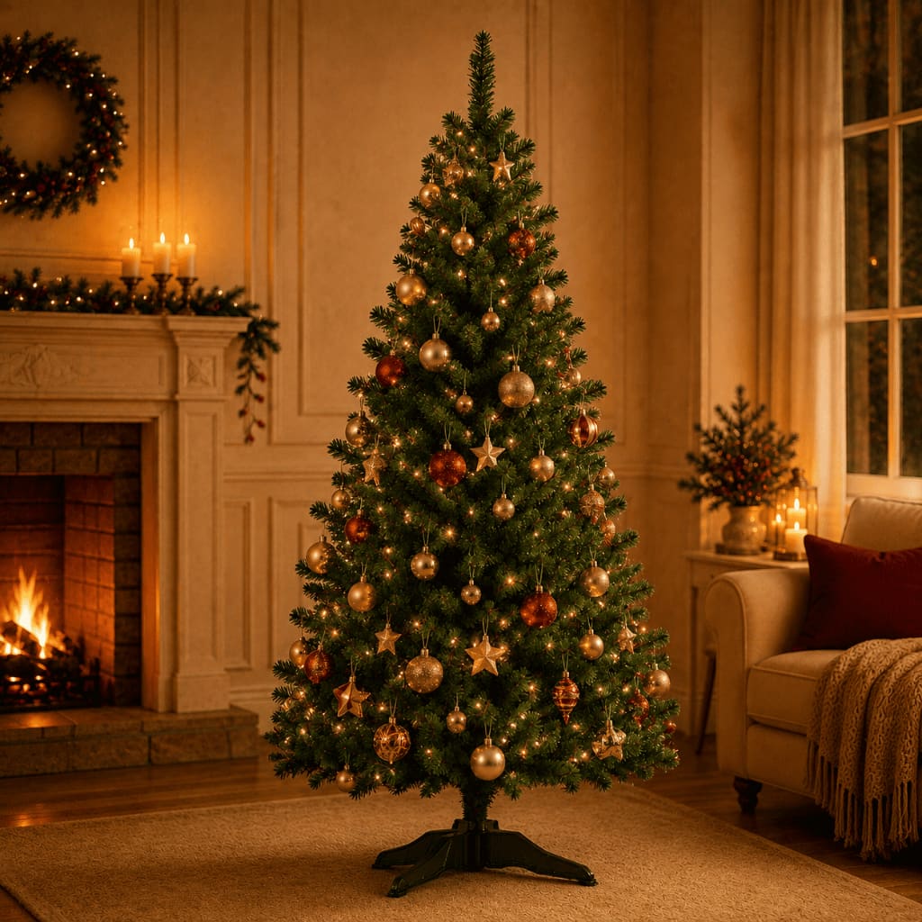 Árvore Natal Verde 150cm 220 Galhos Decoração Natalina  Premium