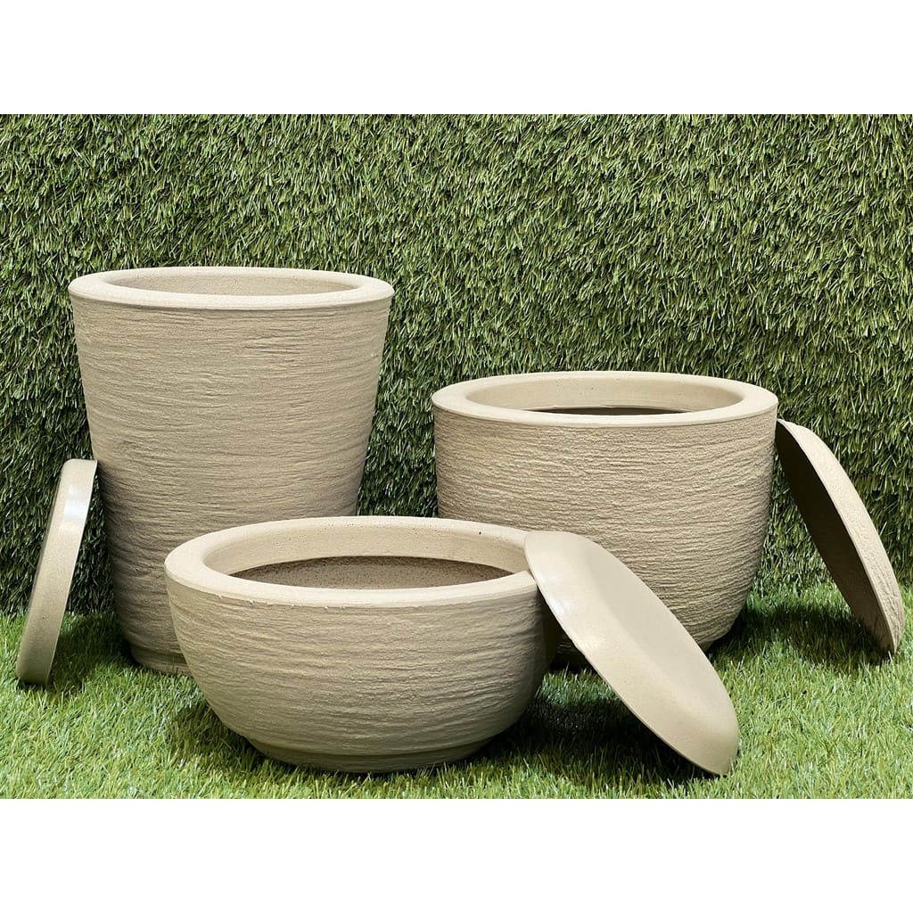 Kit 3 vasos de polietileno para plantas decorativo N1 N2 N3