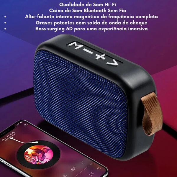 Caixa de Som Bluetooth Sem Fio Portátil